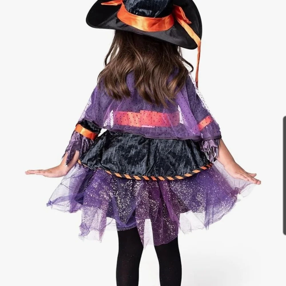 Purple and Orange Witch Costume for Kids By Spooktacular Size 3T